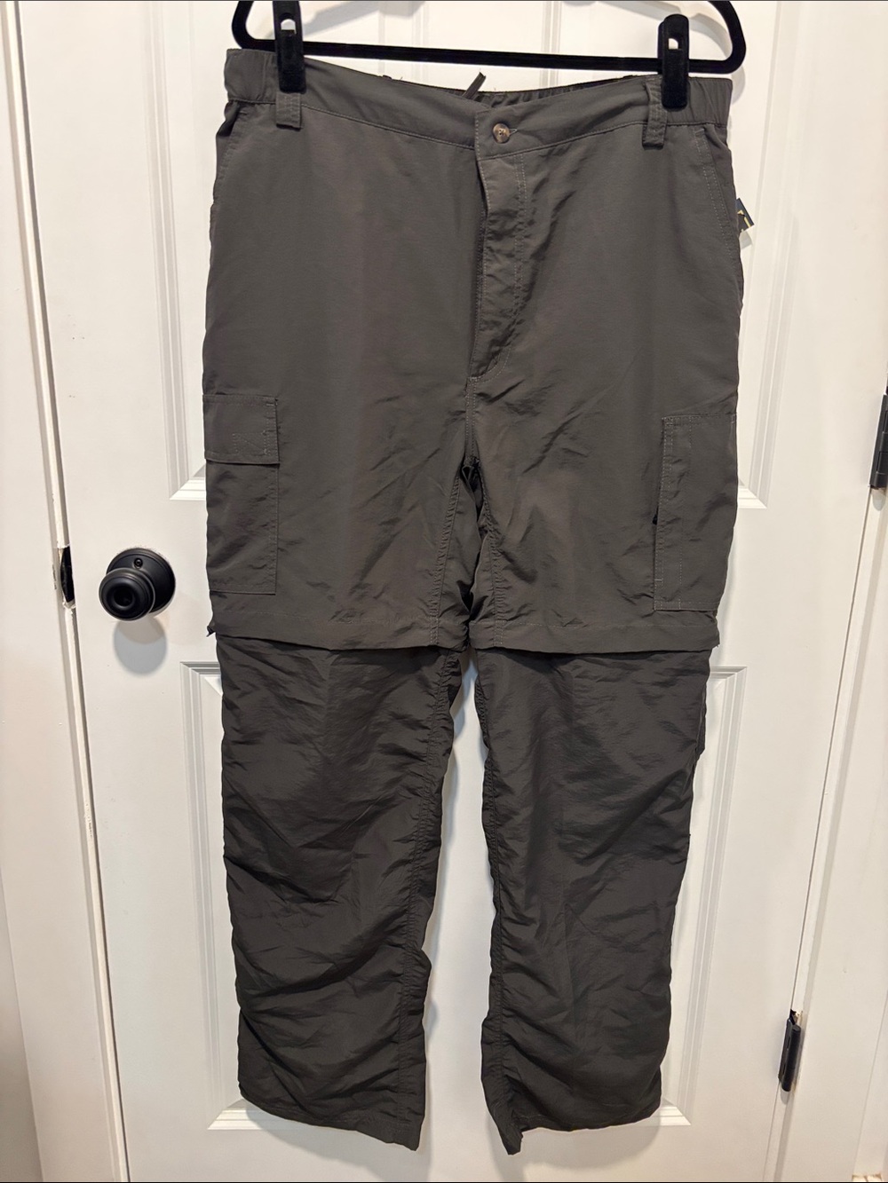 Hiking Pant Canyon Creek Convertible Zip Off Cargo Shorts Gray Size Large
